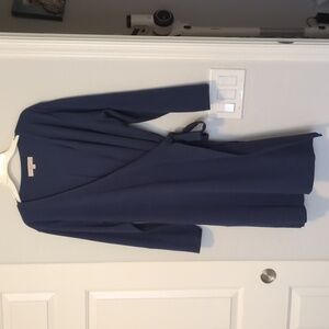 Like New Loft Long-sleeve Lavendar Blue Wrap Dress